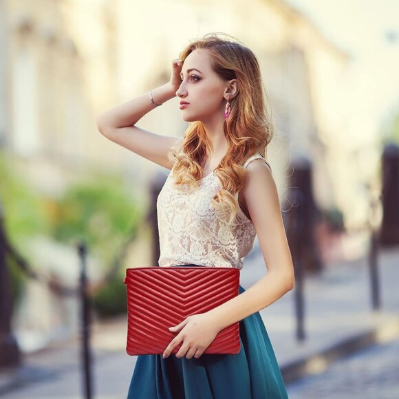 womens small crossbody strap handbag bag Dark Red - Picture 6 of 7